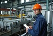 © Alexander - Industrial worker wearing helmet at factory