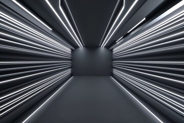 Poster - Modern Minimalist 3D Linear Background Design for Elegant Visuals