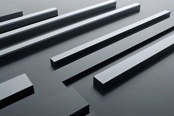 Poster - Modern Minimalist 3D Linear Background Design for Stylish Visuals