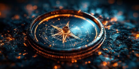 Poster - A Glowing Compass Embedded in a Technological Landscape