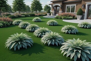 3d visualization of creeper plants for stylish lawn decoration
