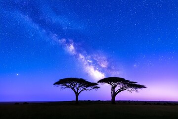 Wall Mural - Milky Way and Boab Tree in Kimberly, Western Australia.