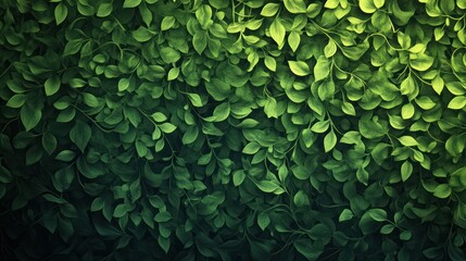 Poster - A close-up shot of lush green foliage, creating a textured background.