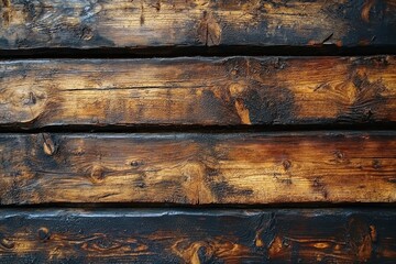 Aufkleber - Charred and Weathered Wooden Planks