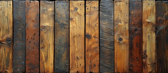 Poster - A Close-Up View of Weathered Wooden Planks