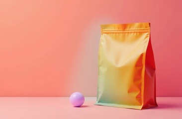Poster - Vibrant pet food bag with blank space for branding.