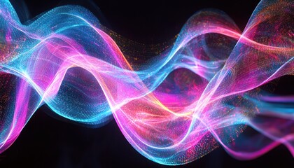 Poster - Abstract Swirling Light with Multicolored Sparkles