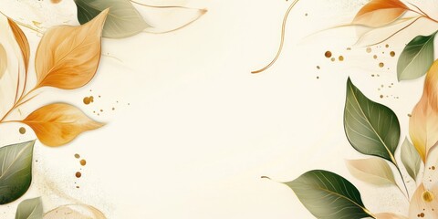 Poster - Abstract Floral Arrangement with Golden Accents