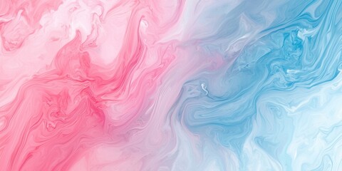 Poster - Abstract Swirling Pink and Blue Liquid Marble Texture