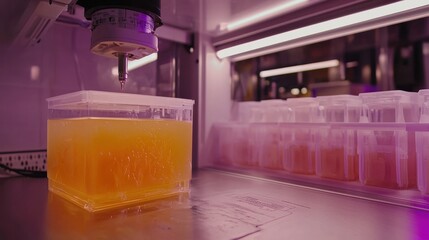 Poster - Automated dispensing system for liquid into a clear square container