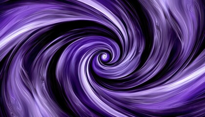 Poster - Abstract Purple Swirling Pattern with a Black Center