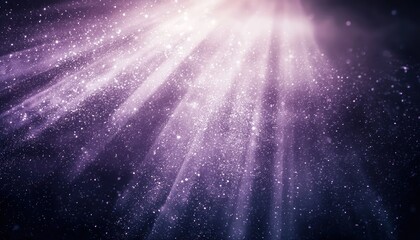 Poster - Abstract Purple and White Light Rays with Glitter