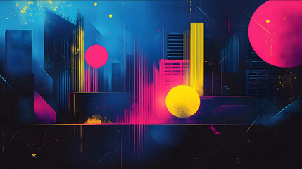 Neon colors are used in the background to reflect the energy of the warehouse festival and the liveliness that appeals to the young audience Neon tones such as brigh