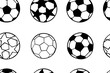© Natalia - Seamless pattern of football in doodle style. Soccer ball. Sports equipment. Collection of design elements. Great for banners, sites, posters. Vector illustration EPS10.  Hand drawn