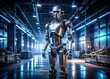 © Danicha - A Futuristic Robot in a Modern Industrial Setting: Low Light Photography Capturing Innovation and Technology in a Contemporary Environment