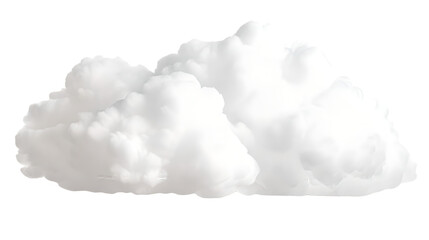 Wall Mural - white fluffy cloud in the sky on transparent background
