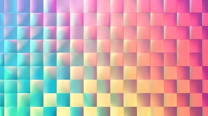 Poster - A checkered pattern with soft, iridescent colors.