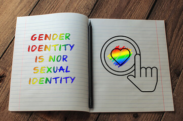 Poster - Piece of paper with a rainbow heart