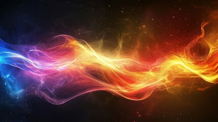 Poster - Captivating abstract wave of energy radiant colors digital art showcase virtual gallery vibrant environment conceptual visualization