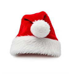 Wall Mural - A festive red Santa hat with white fur trim, perfect for the holiday season