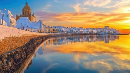 Wall Mural - The beautiful city of Chiclana de la Frontera, Cadiz