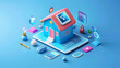 © arnanda - Home icon interface isometric Cartoon 3D