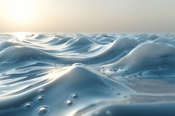 Poster - Calm Water Wave Surface in Sunlight