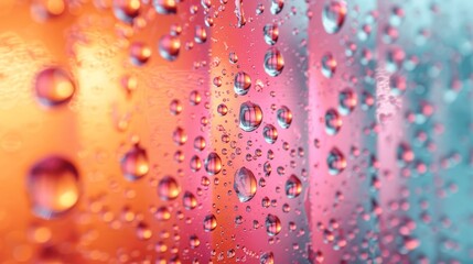 Aufkleber - Minimalist Pastel Pink and Peach Gradient Background with Grainy Texture and Frosted Glass Effect