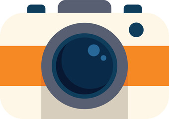 Aufkleber - simple icon of a vintage photo camera, reminding us of the joy of capturing life's moments