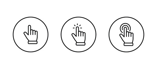 Poster - Hand pointer icons. Pointer click icon vector	