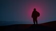 © 형근 최 - Generative AI, Santa Claus walking on a snowy rooftop with a glowing red bag under a dreamy, bokeh-lit night sky.