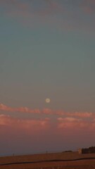 Wall Mural - full moon in the blue evening sky