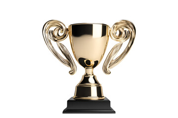 gold cup isolated on transparent background