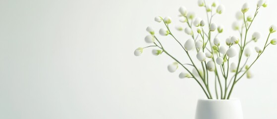 Wall Mural - minimalist floral arrangement in a modern vase