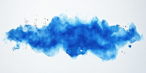 Poster - Stunning Blue Watercolor Texture Representing Chaos in Abstract Art, Perfect for Creative Projects and Backgrounds, Evoking Emotions and Imagination
