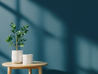 Wall Mural - minimalist interior with potted plants and natural light