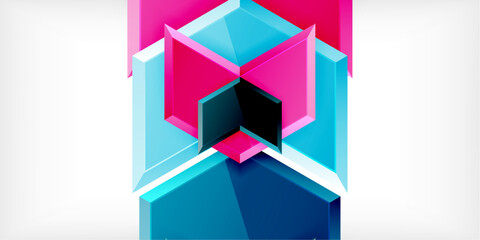 Poster - Technology dynamic arrow geometric background. Vector Illustration For Wallpaper, Banner, Background, Card, Book Illustration, landing page