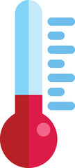 Poster - thermometer showing increasing temperature icon