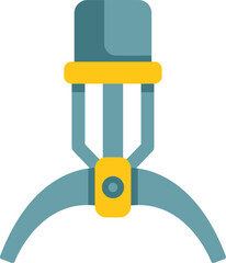 Poster - Industrial robot arm holding something with three fingers