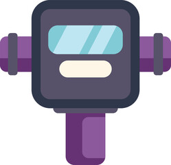 Poster - Water meter measuring water consumption, control device icon illustration in flat style