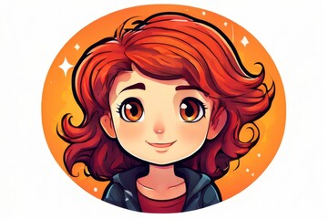 Poster - youthful energy sticker d cute fantasy dreamy vector illustratio