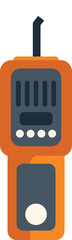Poster - Orange gas detector device detecting gas leak in the house, safety concept