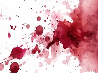 Poster - Abstract Red Paint Splashes on White Background Creating a Dramatic Artistic Effect for Creative Projects and Design Applications