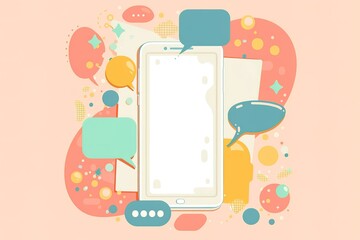 Fototapete - A phone with a white background