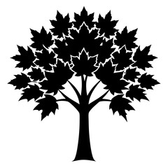 Wall Mural - silhouette of tree