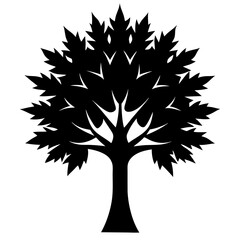 Wall Mural - silhouette of tree