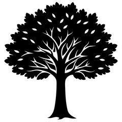 Wall Mural - silhouette of tree
