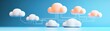 © Leninya - A digital illustration of fluffy clouds connected by lines, set against a gradient blue background, symbolizing cloud computing and digital connectivity.