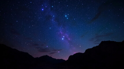 a photograph of a starry night sky filled with luminous stars of varying brightness, soft glowing ne