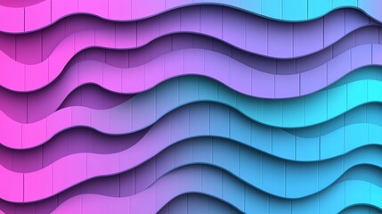 Poster - Vibrant Abstract Waves with Layered Gradients in Futuristic Design, Showcasing Fluid Motion and Beautiful Color Transitions for Creative Projects